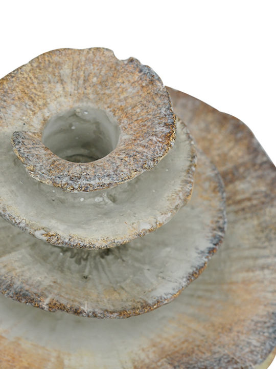 Artekko Candle Holder Concrete in Beige Color 16.5x16x25.5cm 1pcs