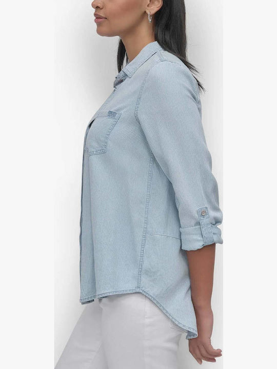 Μακρυμάνικο Γυναικείο Πουκάμισο Chambray