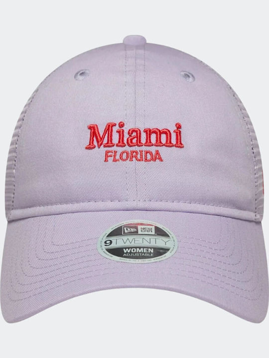 Дамска шапка New Era 9twenty Trucker New Era City лилава