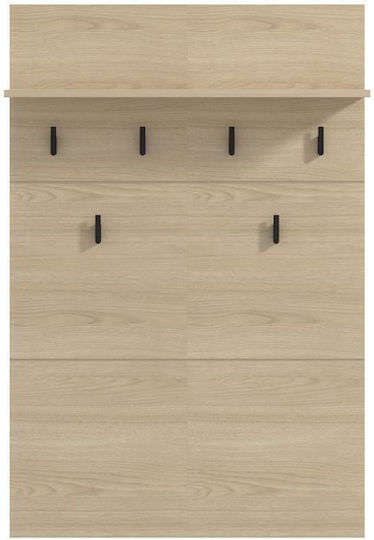 Rathlin Civ Έπιπλο Εισόδου με Κρεμάστρα Light Port Oak 77x20x115εκ.