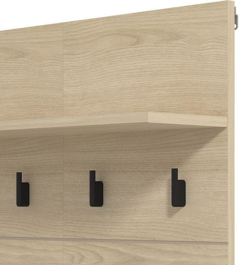 Rathlin Civ Έπιπλο Εισόδου με Κρεμάστρα Light Port Oak 77x20x115εκ.