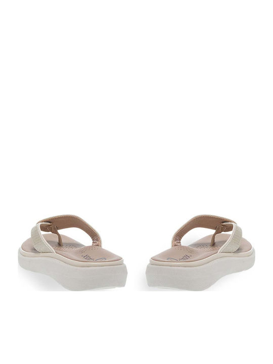 Damenplattformen Beige