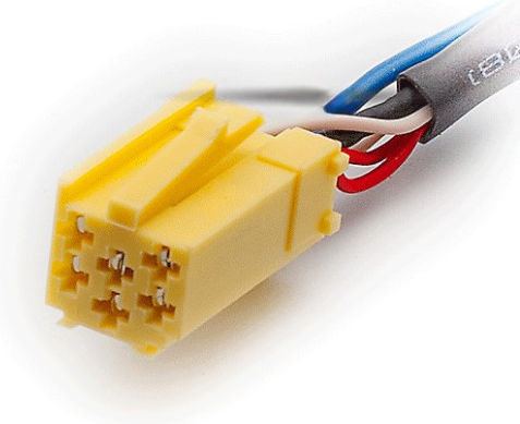 Carav Industries Inc Line Out Adapter Yellow Mini Iso To 4 X Rca 15.201