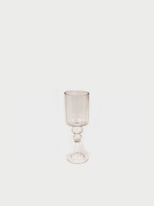 Faitakis Pack Kerzenhalter Glas in Transparent Farbe 11.5x11.5x35cm 1Stück