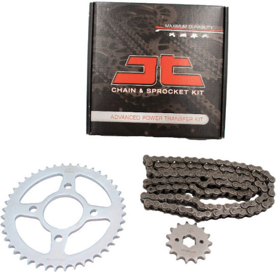 JT Sprockets Комплект верига и зъбни колела (15-44-428HDR) за Honda GTR 150