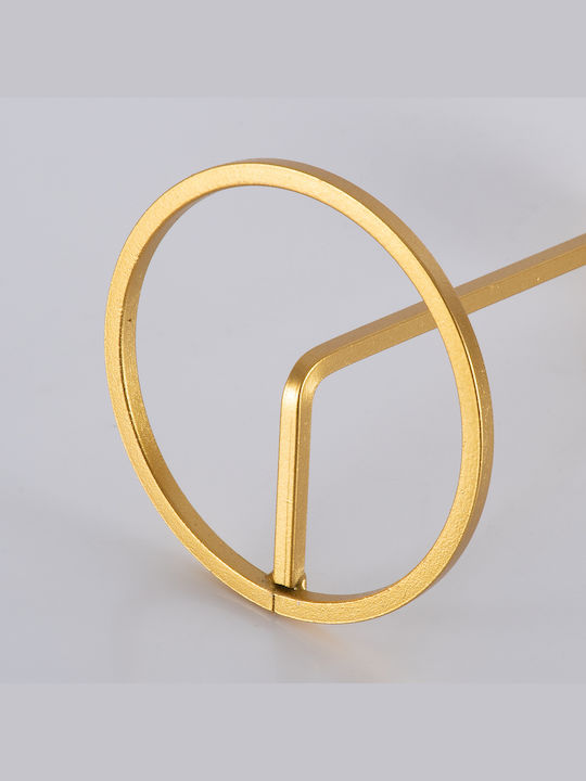 GloboStar Evelyn Candle Holder Metal Gold 9.5x9.5x23.5cm 1pcs