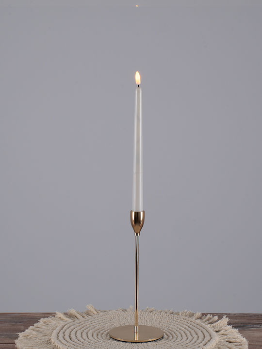 GloboStar Isabella Kerzenhalter Metall Bronze 10x10x23cm 1Stück
