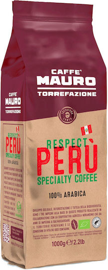 Καφές Espresso Mauro Respect Peru Organic 1000g Σε Κόκκους