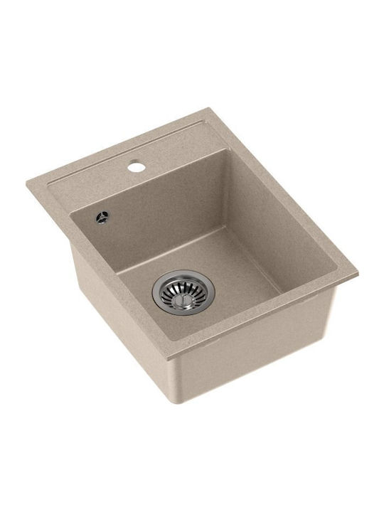 Quadron Drop-In Spüle aus Verbundgranulat B39xT50cm Beige