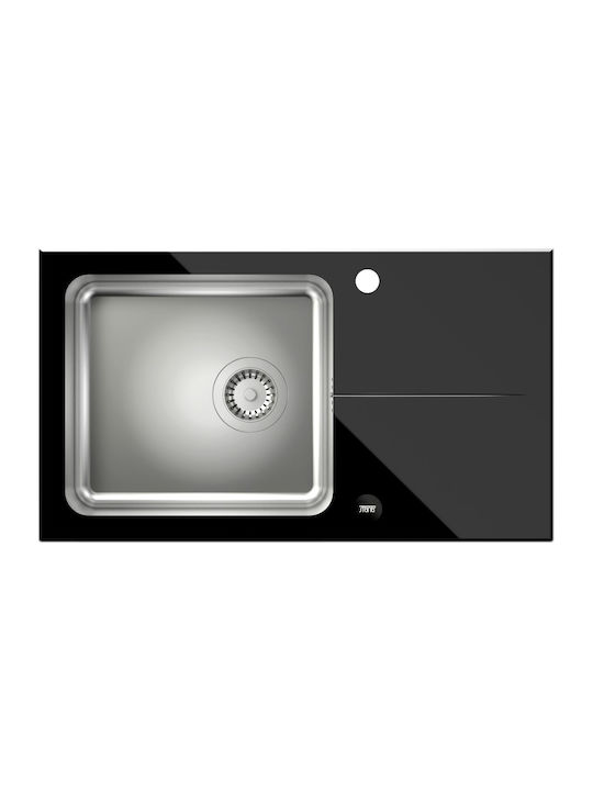 Steiner Ένθετος Νεροχύτης Δεξιός Inox Μ35xΠ35cm Γκρι