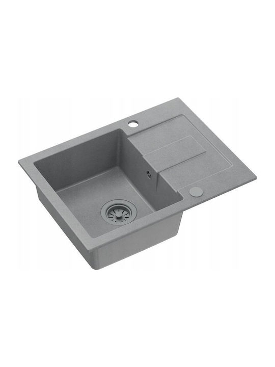 Granite Ένθετος Νεροχύτης από Συνθετικό Γρανίτη Μ60xΠ45cm Γκρι