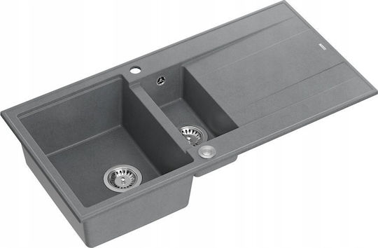 GraniteQ Evan 156 Ένθετος Inox Μ100xΠ50cm