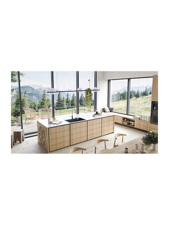GraniteQ Drop-In Sink Synthetic Granite W76xD50cm Gray