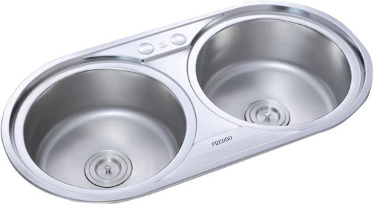 Freddo Drop-In Spüle Rechts Inox B83xT43.5cm Gray