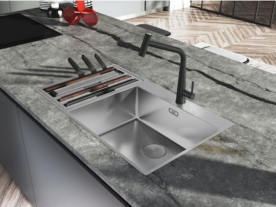 Franke Kitchen Sink Box Center Bwx 220-54-27 Drop-In Right Inox Satin Finish 86x51cm Silver Franke Kitchen Sink Box Center Bwx 220-54-27 Drop-In Right Inox Satin Finish 86x51cm Silver