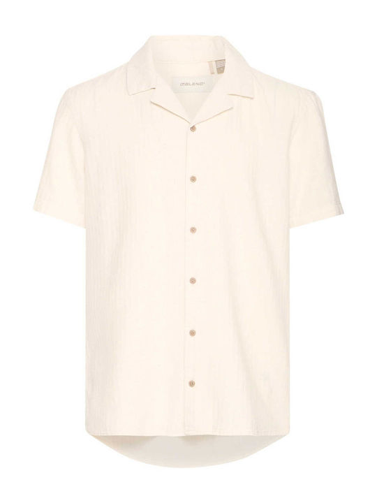 Kurzärmlig Baumwolle Hemd Beige