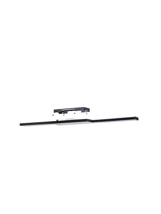 Eglo Saliteras Smart Ceiling Mount Light 116cm Black with Integrated LED and Remote Control