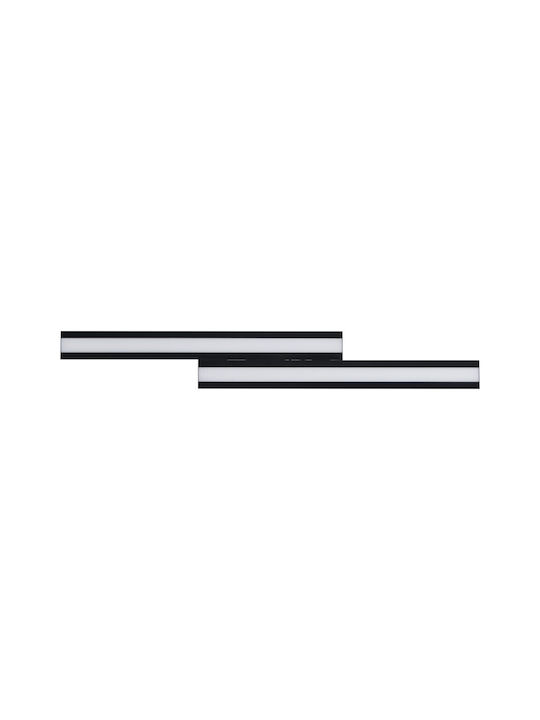 Eglo Saliteras Smart Ceiling Mount Light 116cm Black with Integrated LED and Remote Control