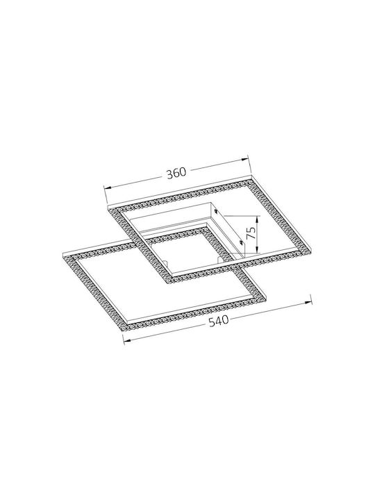Braytron Πλαφονιέρα Οροφής με Ενσωματωμένο LED
