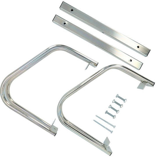 Dresco Bicycle Parking Bar for 2 Bicycles Silver 5110253