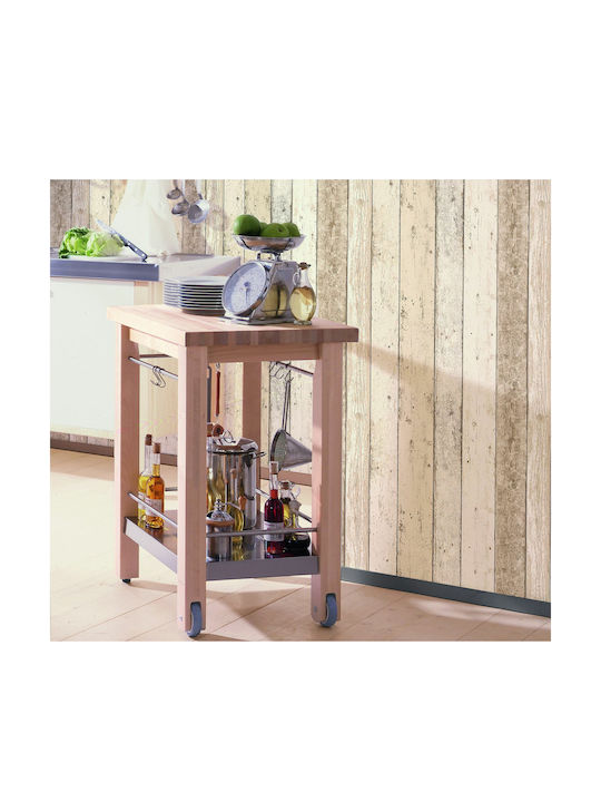 Tapete Wood Stone Vinyl Beige L1000xB53cm Waschbar 895110