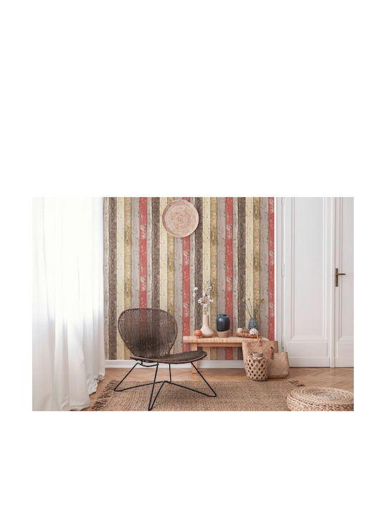 Тапет за Стена Wood Stone Винил Бежов 1000x53см Миеща се