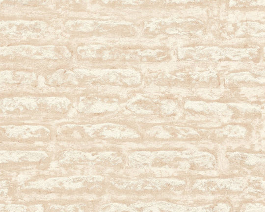 Wall Wallpaper Attractive 2 Vinyl Beige 1005x53cm Washable