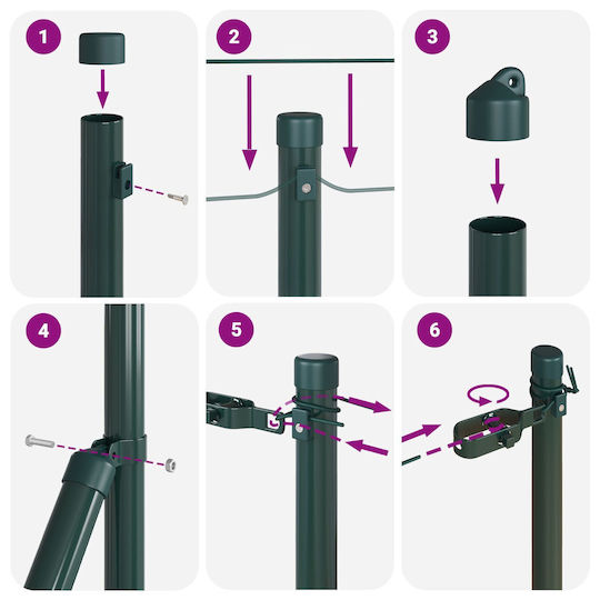 vidaXL for Pergola made of Steel 3.2x3.2cm 26pcs