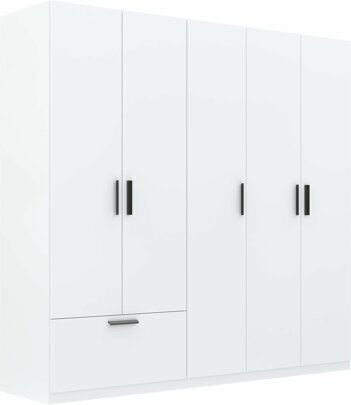 Bristol 204 Εξάφυλλη Ντουλάπα με Καθρέπτη 225x54x210cm Άσπρο Bristol 204 Εξάφυλλη Ντουλάπα με Καθρέπτη 225x54x210cm Άσπρο