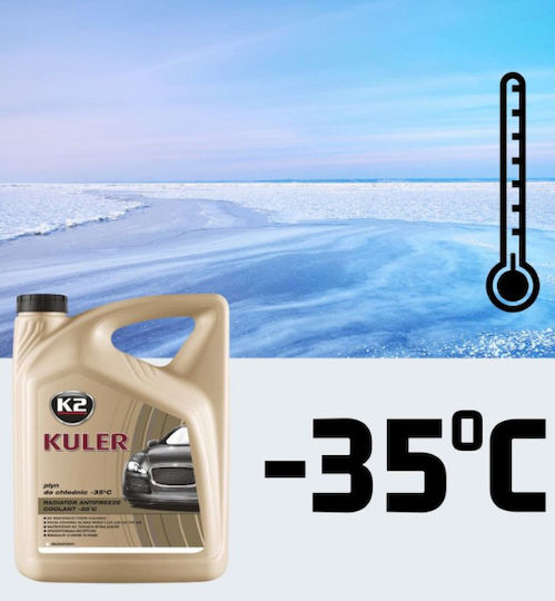 K2 Kuler Ready for Use Engine Coolant for Car -35°C Transparent 5lt