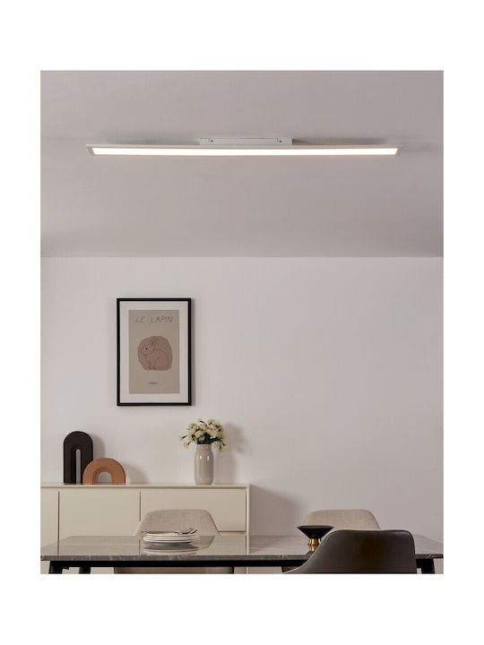 Eglo Salobrena Smart Ceiling Mount Light 120cm White with Integrated LED and Remote Control