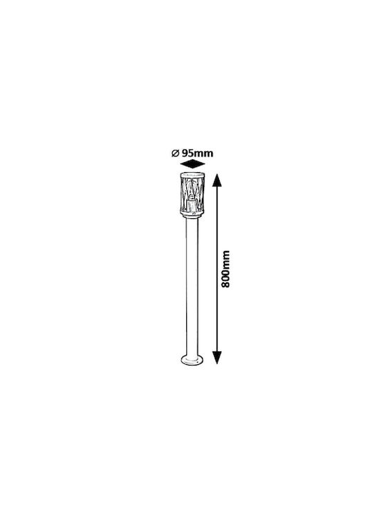 Rabalux Φωτιστικό Κολωνάκι Εξωτερικού Χώρου 40W IP44 για Ντουί E27 Μαύρο