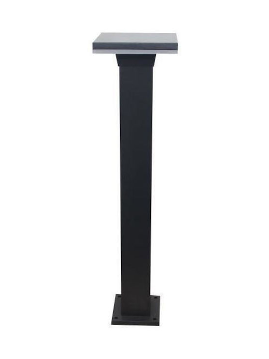 Eurolamp Outdoor Floor Lamp Small Post LED for Exterior Space 12W with Warm White Light IP65 Black