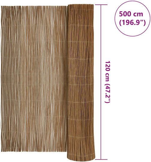 vidaXL Каламоти Бамбук с Цяло Дърво 1.2x5m