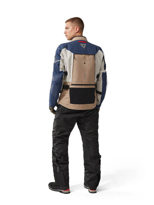 Rev'IT Sand 5 H2O Winter Herren Motorradjacke Wasserdicht Sand / Blue