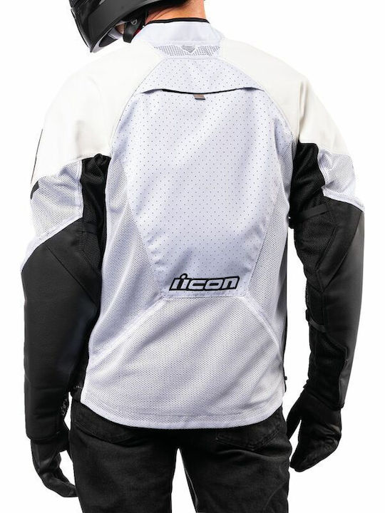 Icon Mesh Af Bărbătesc Geacă de motocicletă 4 Sezoane Alb