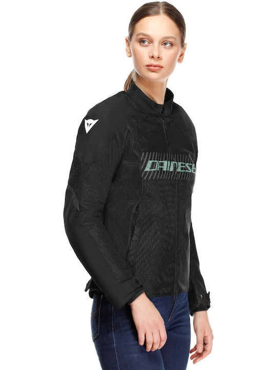 Dainese Herosphere Air Tex Jacket Women's Motorcycle Jacket 4 Seasons Black / Gray / Light Green