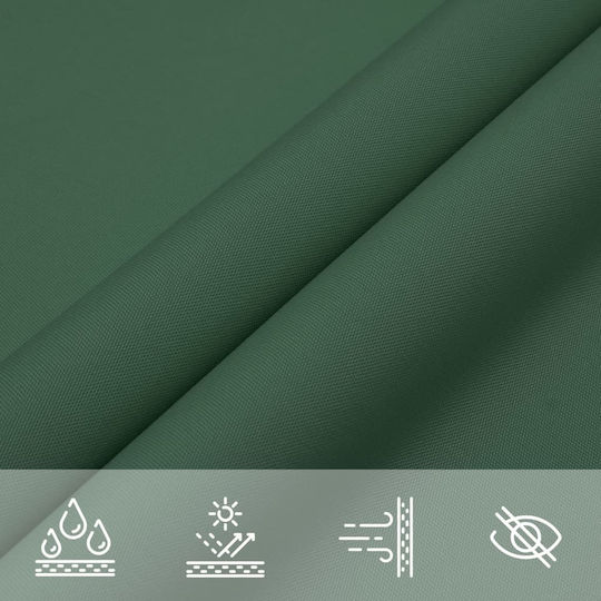 vidaXL Triangle Shade Sail Green With Hoop & with PU Coating 4x4x5.8m made of Oxford fabric