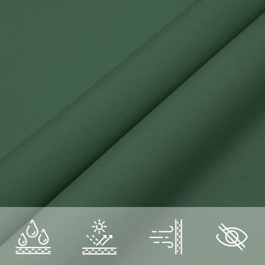 vidaXL Triunghi Umbrela Sail Verde cu strat PU 6x6m confecționat din țesătură Oxford