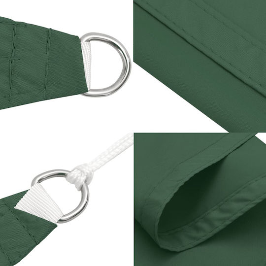 vidaXL Triangle Shade Sail Green with PU Coating 4x5m made of Oxford fabric