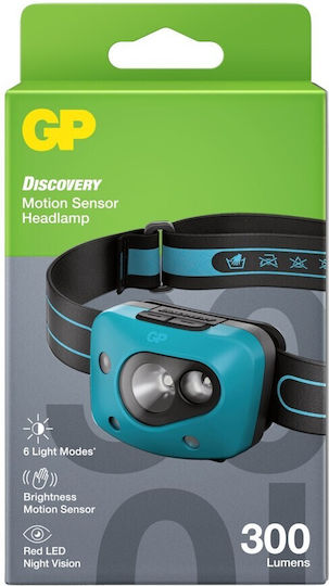 Discovery Φακός Κεφαλής LED IPX4 με Μέγιστη Φωτεινότητα 300lm