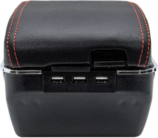 Car PU Armrest Universal Black