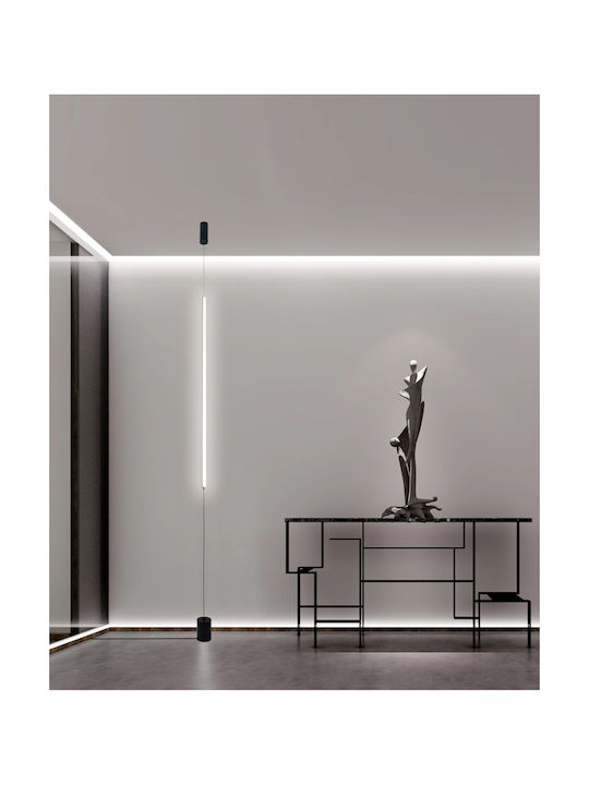 Sun Light LED Floor Lamp H300xW6cm. with Adjustable White Light 1012lm Black