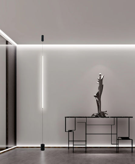 Sun Light LED Φωτιστικό Δαπέδου Υ300xΜ6εκ. με Ρυθμιζόμενο Λευκό Φως 1012lm Μαύρο