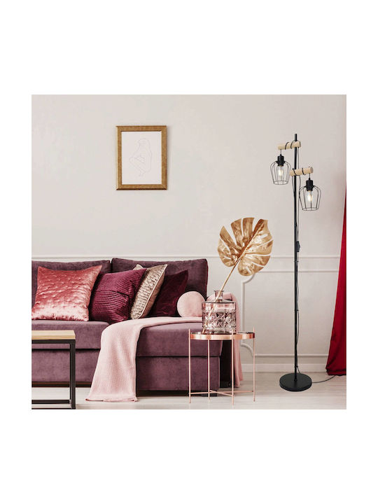 Rabalux Floor Lamp H168cm. with Socket for Bulb E27 Black