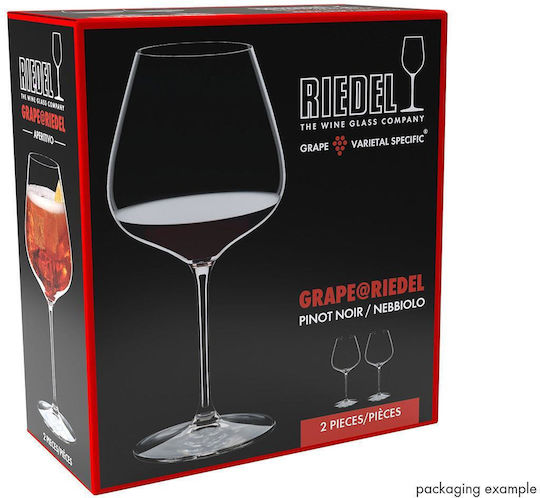 Riedel Set of Glasses for White and Red Wine made of Crystal in Black Color 2pcs