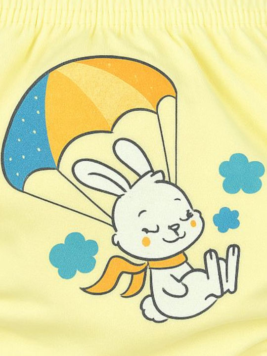 Poopes Rocking Bunny Παιδικό Εσώρουχο Πάνα Κίτρινη