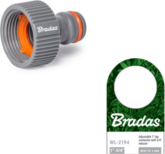 Bradas WL-2195 Conector Pentru Furtun De Robinet Cu Filet Feminin 19mm Alb