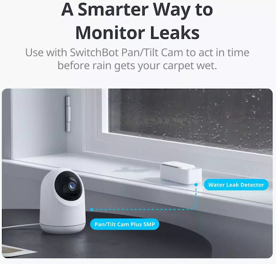 Switchbot Wireless Battery Flood Detector Bluetooth Wi-Fi With Siren & Cable