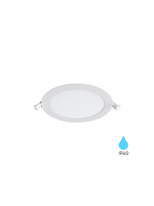 Braytron Rund Einbau Spot mit integriertem LED und Warmweißes Licht 15.5x15.5cm. 1Stück